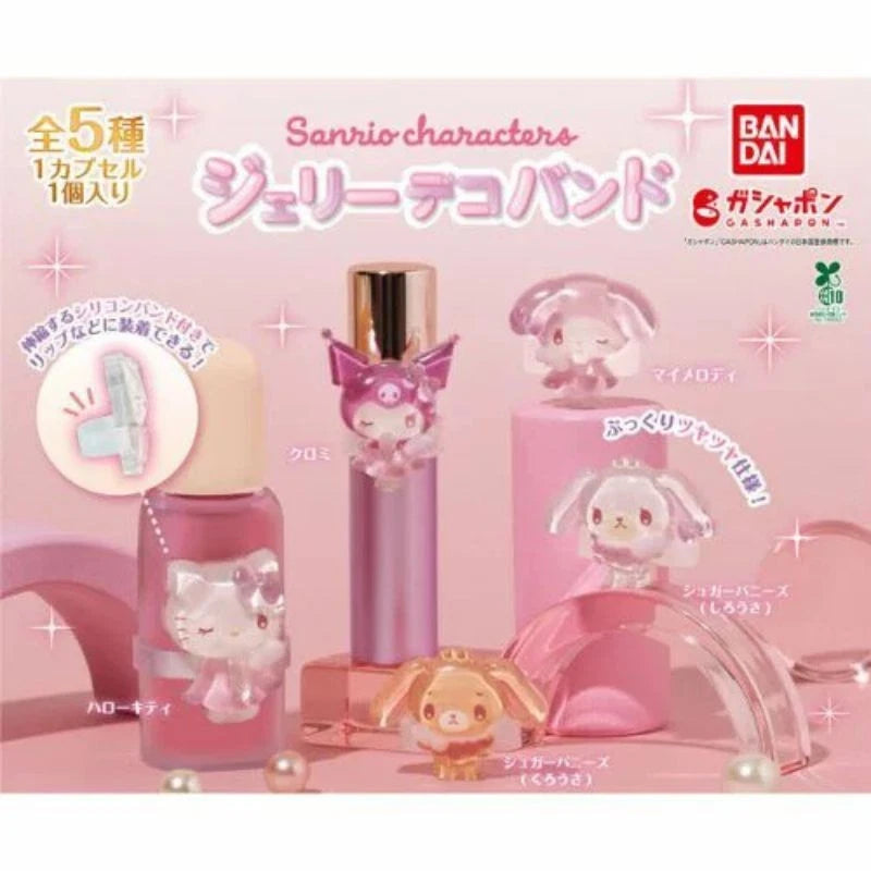 BANDAI Sanrio Characters Jelly Deco Band Complete Set Capsule Toy JAPAN OFFICIAL