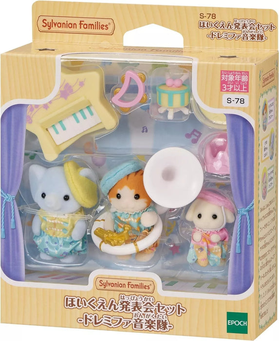 Banda de música para famílias sylvanianas Berçária Babies Set Set S-78 Doll Japan Oficial