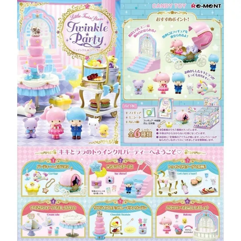 Re-Ment Sanrio Little Twin Stars Twinkle Party Full Set 6 BOX