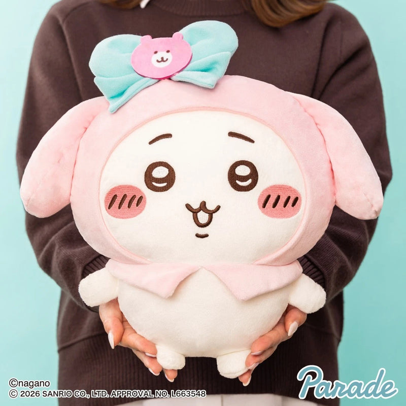Parade Chiikawa x Sanrio Characters Chiikawa x My Melody Big Plush Doll JAPAN