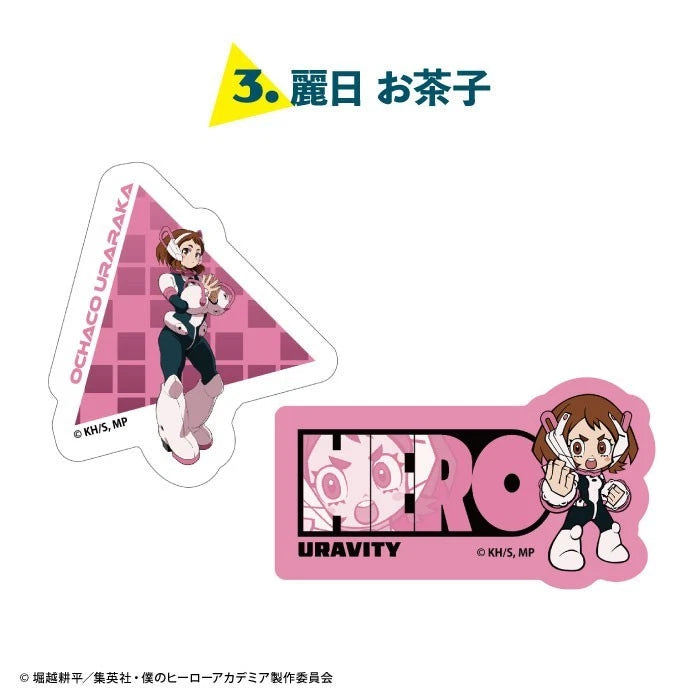 My Hero Academia W Diecut Clear Sticker 15Pack Box Candy Toy JAPAN OFFICIAL