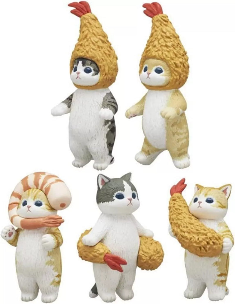 Kitan Club Mofusand Shrimp Nyan Figur Set von 5 Kapselspielzeug Japan Beamter