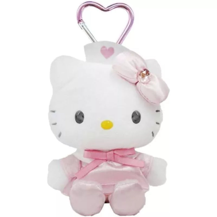 Sanrio Hello Kitty Nurse Mascot Plush Key Holder Pink JAPAN OFFICIAL