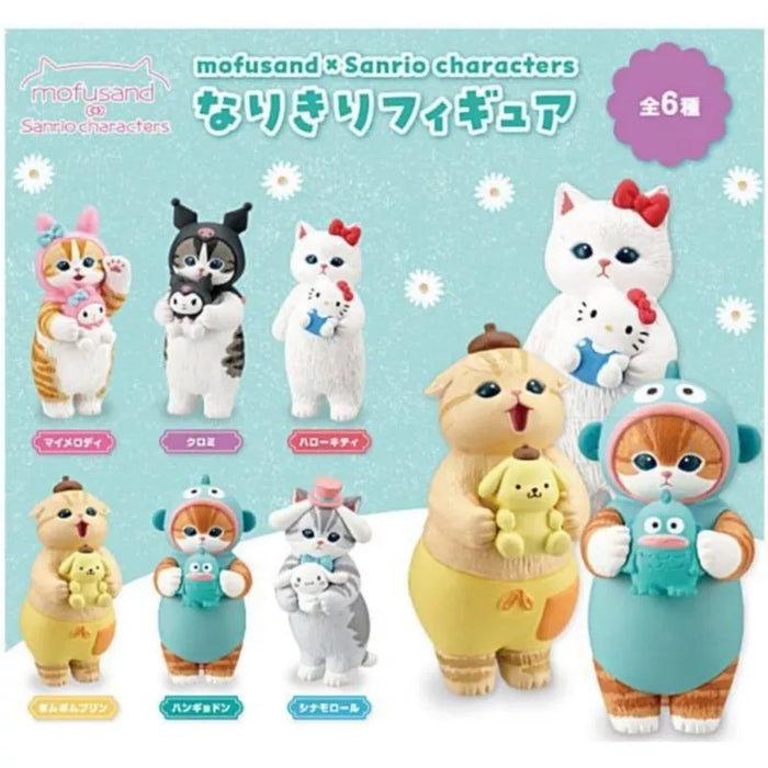 Mofusand x Sanrio Characters Narikiri Figure Complete Set Capsule Toy JAPAN