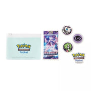 Pokemon Center Original Trading Card Game Pocket Pouches & Stickers Mewtwo JAPAN