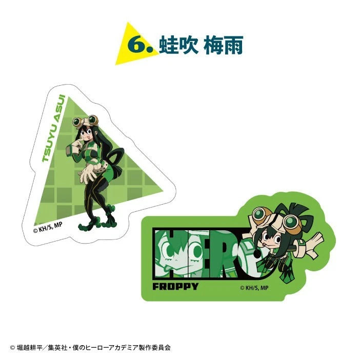 My Hero Academia W Diecut Clear Sticker 15Pack Box Candy Toy JAPAN OFFICIAL