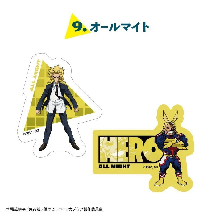 My Hero Academia W Diecut Clear Sticker 15Pack Box Candy Toy JAPAN OFFICIAL