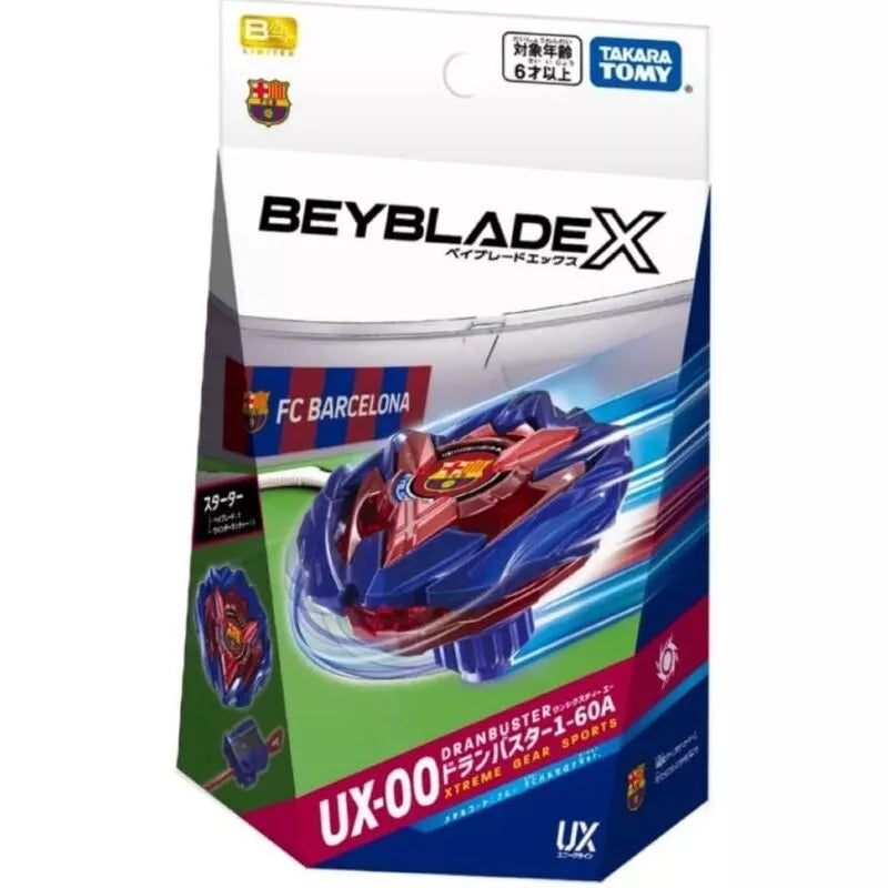 Takara Tomy Beyblade X UX-00 Dranbuster 1-60A Metal Coat Blue FC Barcelona JAPAN