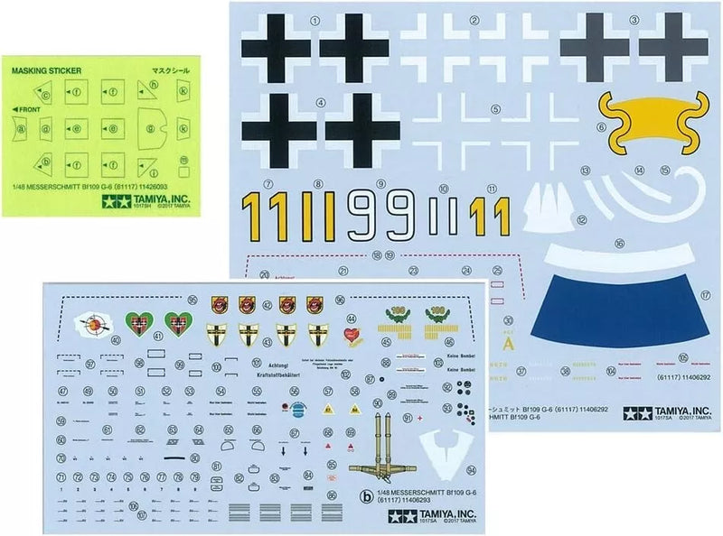 Tamiya 1/48 Masterpiece Machine Series No.117 Luftwaffe Messerschmitt BF109 G-6