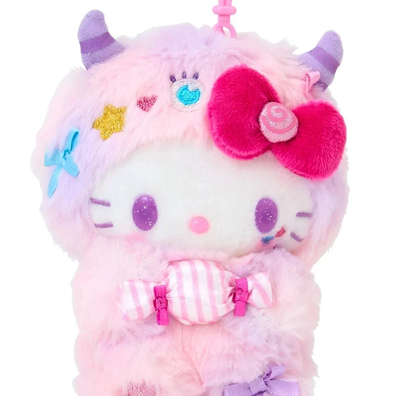 Sanrio Hello Kitty Mascot Holder Colorful Pop Monster Plush JAPAN OFFICIAL