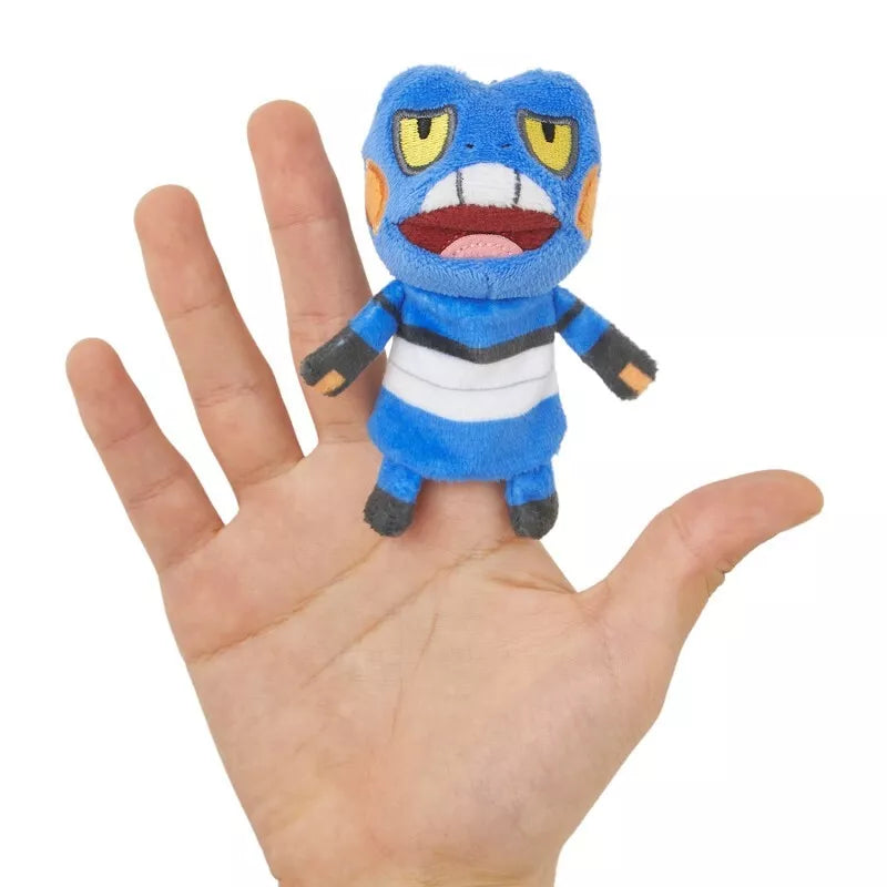 Portachiavi originale Pokemon Center con marionette da dito Croagunk UFFICIALE GIAPPONE