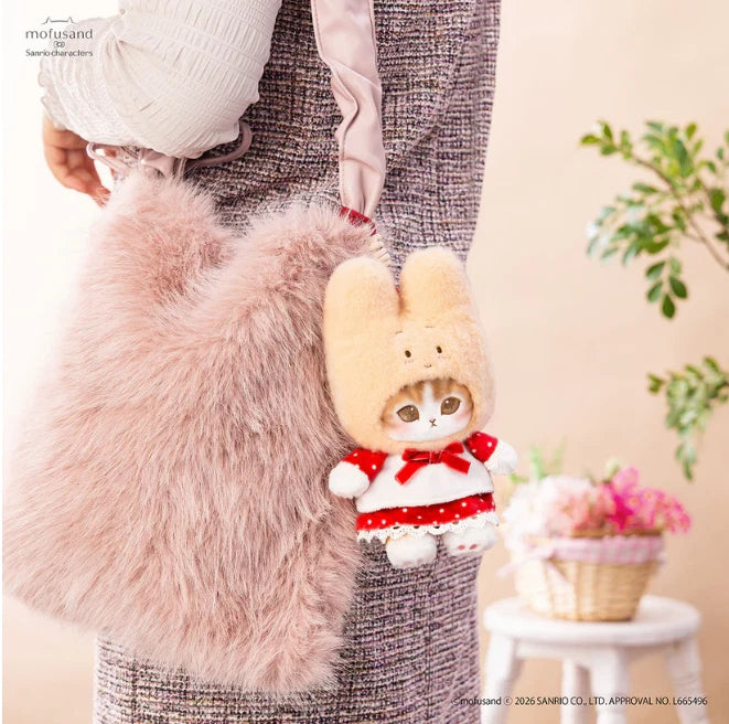 mofusand x Sanrio Characters Potefuwa Mascot Marroncream Plush JAPAN OFFICIAL