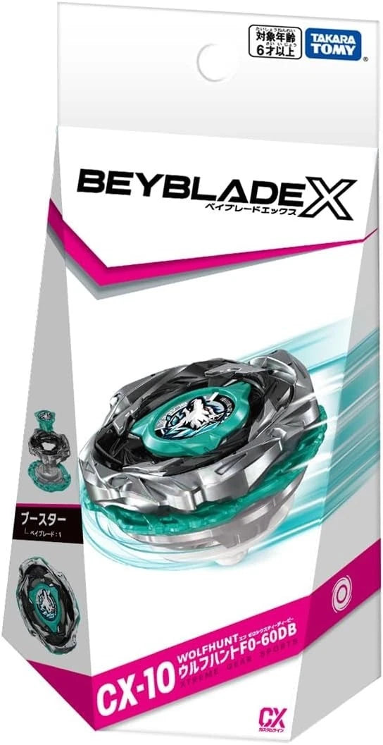 Takara Tomy Beyblade X CX-10 Booster Wolf Hunt F0-60DB JAPAN OFFICIAL