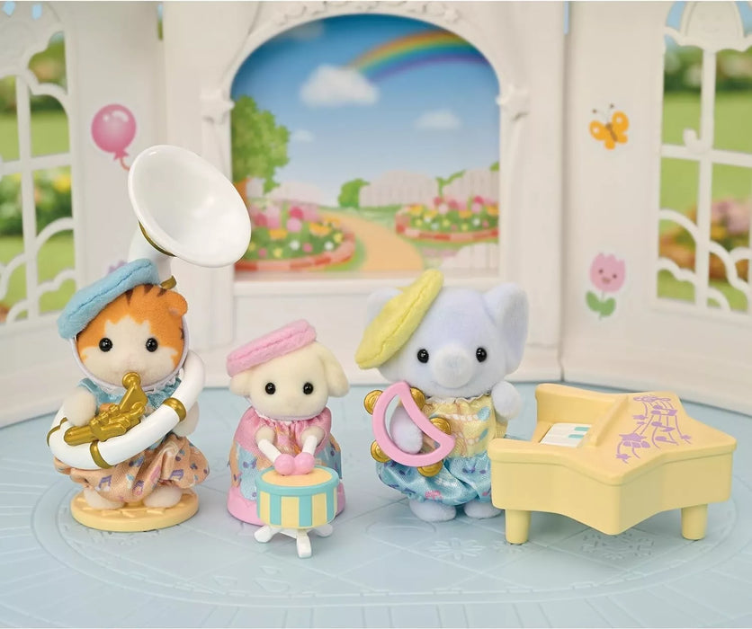 Banda de música para famílias sylvanianas Berçária Babies Set Set S-78 Doll Japan Oficial