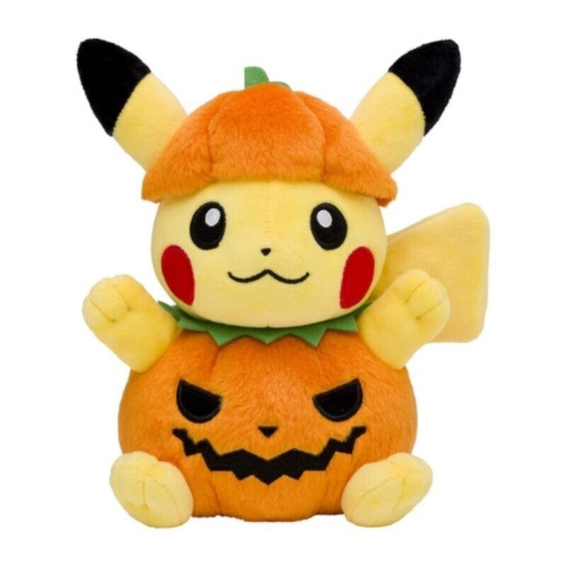 Pokemon Center Original Halloween Pumpkin Plush Doll Pikachu JAPAN