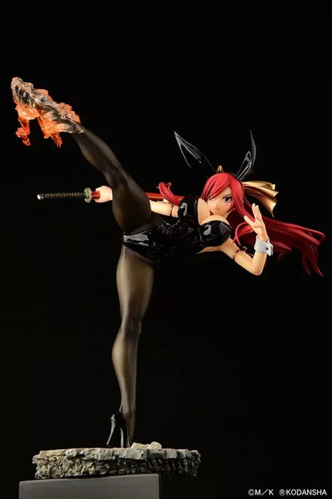 Fairy Tail Erza Scarlet High Kick ver. Black Bunny 1/6 Figure JAPAN OFFICIAL