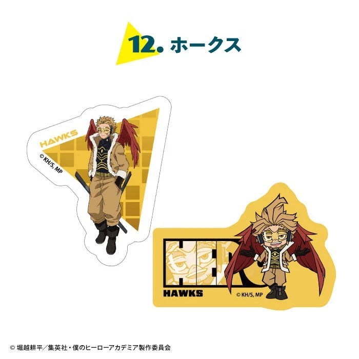 My Hero Academia W Diecut Clear Sticker 15Pack Box Candy Toy JAPAN OFFICIAL