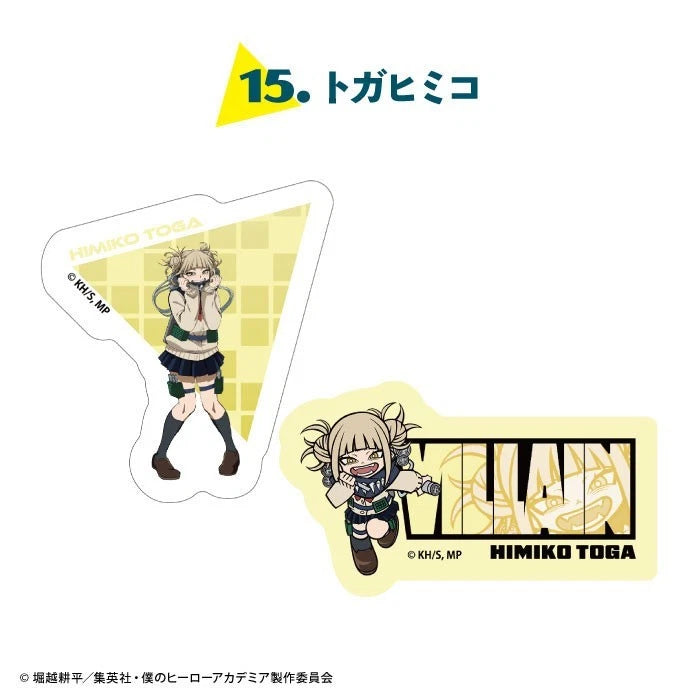 My Hero Academia W Diecut Clear Sticker 15Pack Box Candy Toy JAPAN OFFICIAL