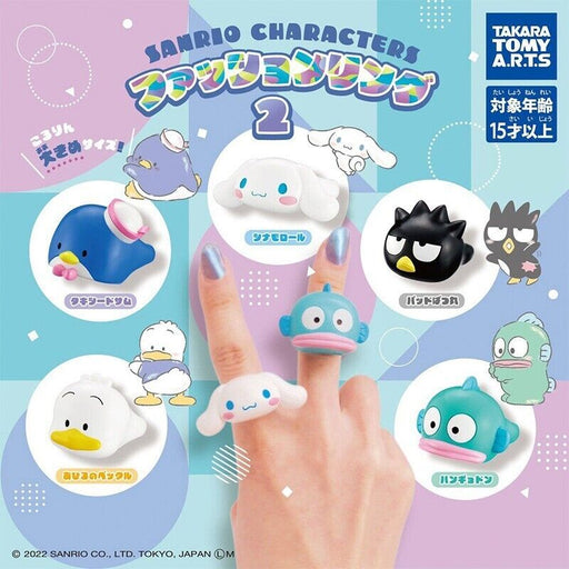 Sanrio Characters Fashion Ring 2 All 5 Types Complete Set Capsule Toy ZA-745