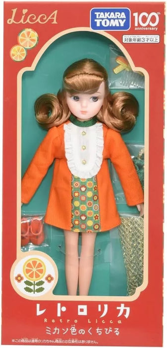 Takara Tomy Retro Licca Chan Orange Lips Doll del 100 ° anniversario di Takara Tomy