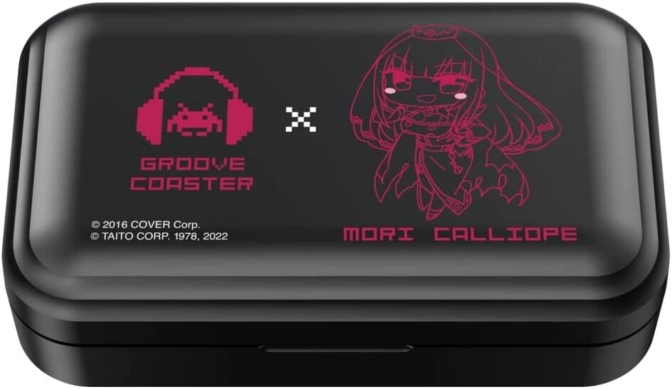 TAITO Groove Coaster x Mori Calliope Wireless Earphones Black Hololive Limited
