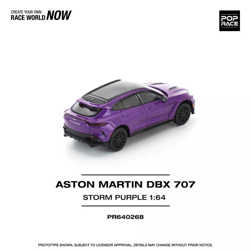 Aston Martin DBX 707 Storm Purple 1/64 Miniature Car JAPAN OFFICIAL