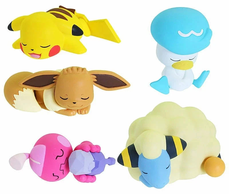 Pokemon Oyasumi Friends Sleep Together Complete Set Figure Capsule Toy JAPAN