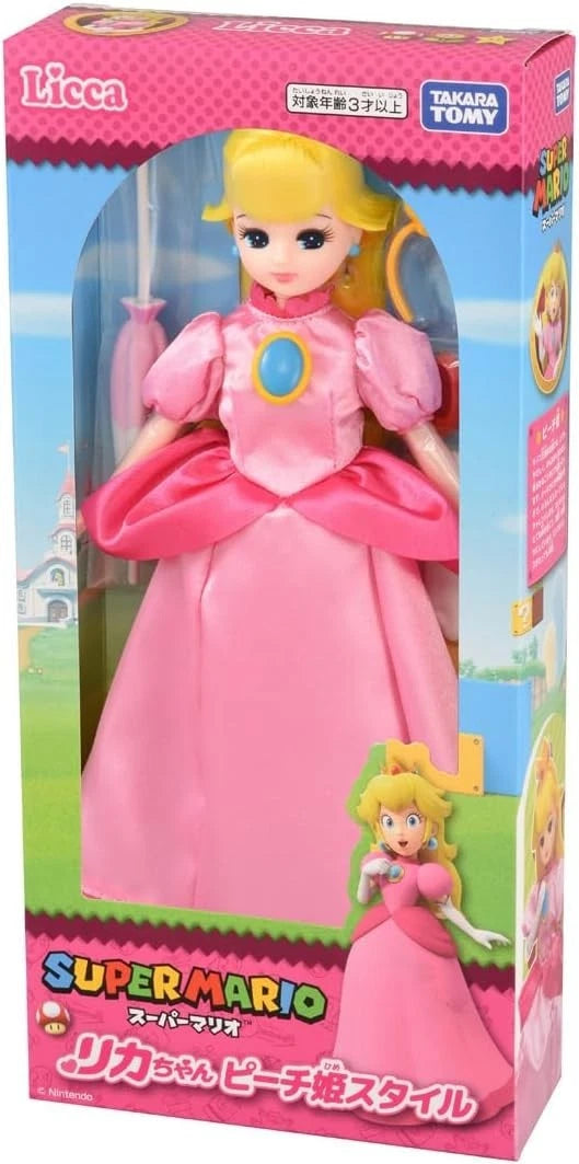 Takara Tomy Licca Chan Super Mario Princess Peach Style Doll JAPAN OFFICIAL