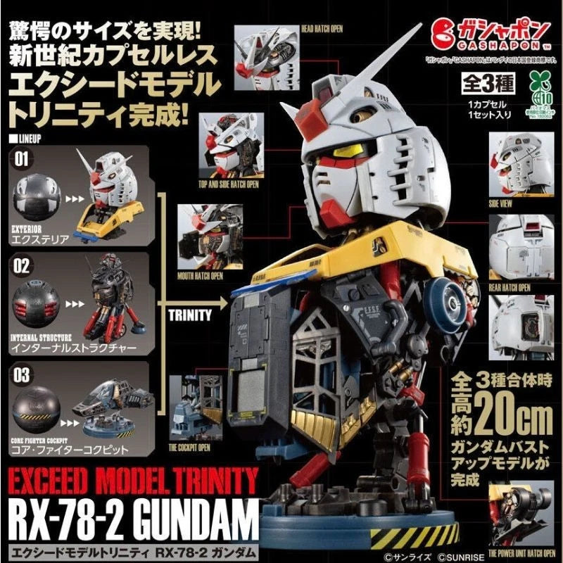 Bandai Exceed Model Trinity RX-78-2 Gundam Complete Set Figure Capsule Toy JAPAN