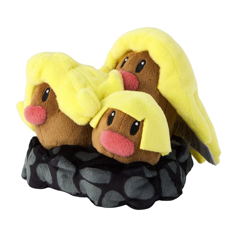 Pokemon Center Original Pokemon Fit A051 Alolan Dugtrio Peluche Bambola GIAPPONE