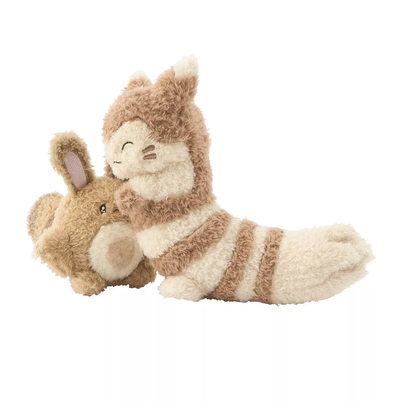 Pokémon Center Original Buru Buru Mugyu! Boneca de pelúcia Sentret & Furret JAPÃO