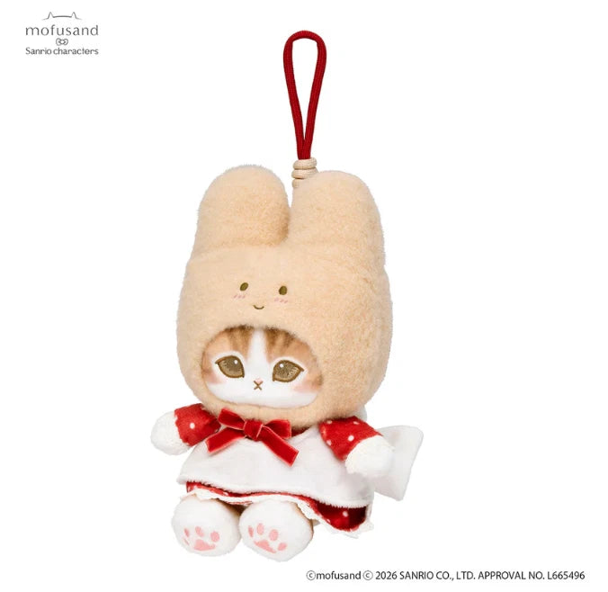 mofusand x Sanrio Characters Potefuwa Mascot Marroncream Plush JAPAN OFFICIAL