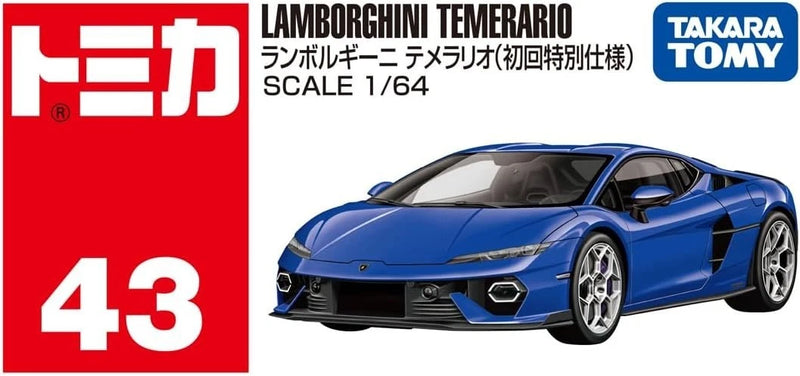 Takara Tomy Tomica No.43 Lamborghini Temerario Limited Color 1/64 JAPAN OFFICIAL