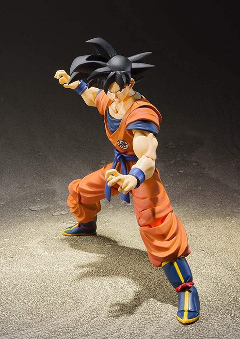 Bandai S.H.Figuarts Dragon Ball Son Goku Saiyan opgevoed op Aard -actiefiguur