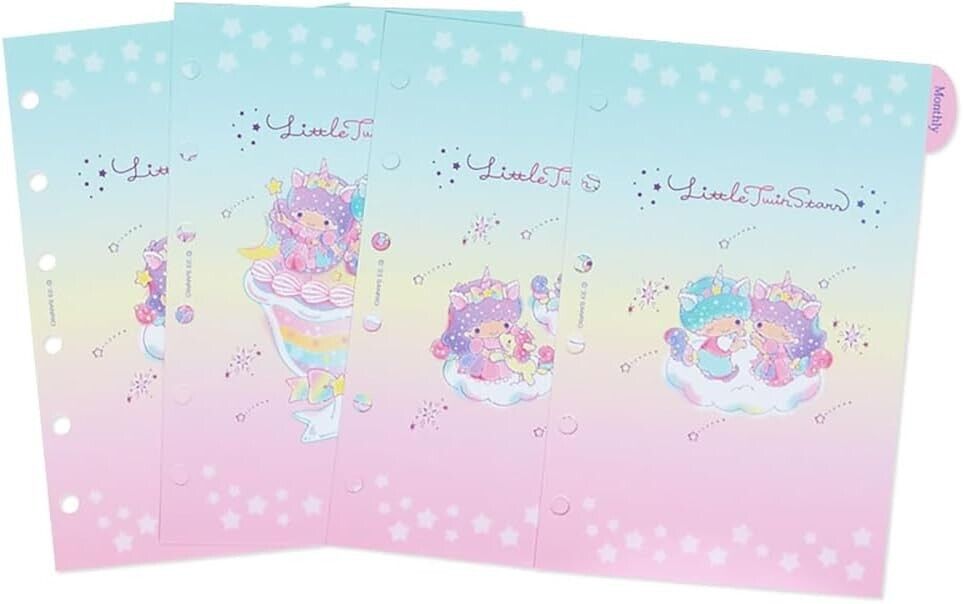 Sanrio Little Twin Stars 2024 Ring Bound Planner Refill Set JAPAN OFFICIAL
