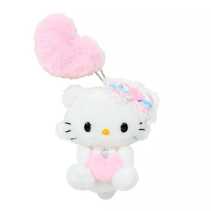 Sanrio Charmy Kitty Mascot Holder Heisei Born Character Fluffy Heart Plush JAPAN