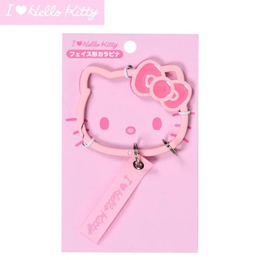 Sanrio Hello Kitty Face Shaped Carabiner I Love Hello Kitty Pink JAPAN OFFICIAL