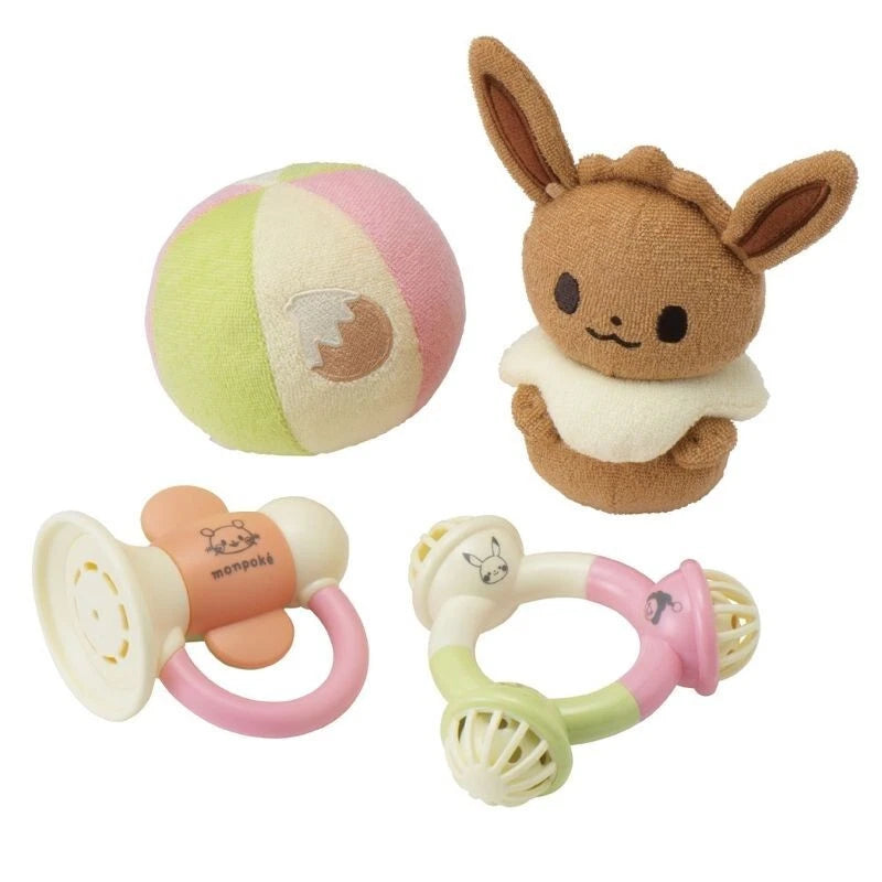 Pokemon MONPOKE Rattle Set Eevee JAPAN OFFICIAL