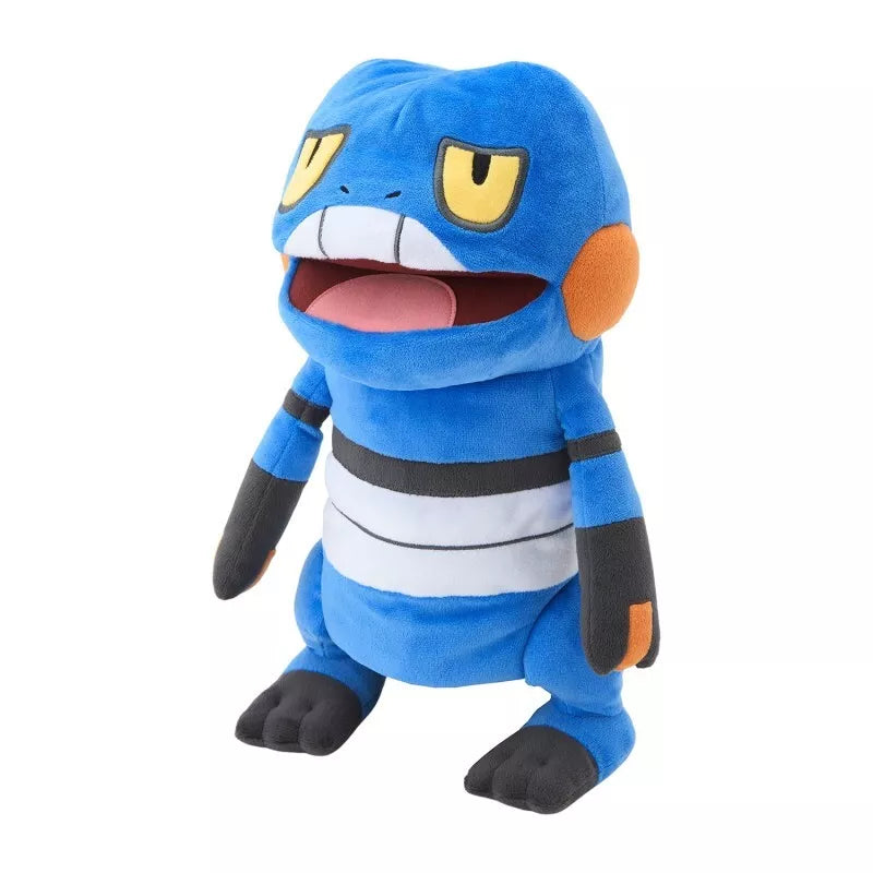 Pokemon Center Original Papemon Puppet Peluche Croagunk GIAPPONE UFFICIALE