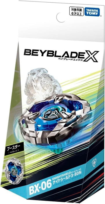 Takara Tomy Beyblade X BX-06 Booster Knight Shield 3-80N JAPAN OFFICIAL