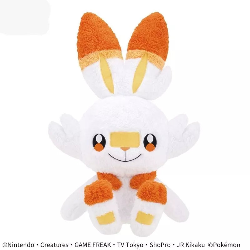 Banpresto Mecha Mofugutto Pokemon Scorbunny Plush Doll JAPAN OFFICIAL