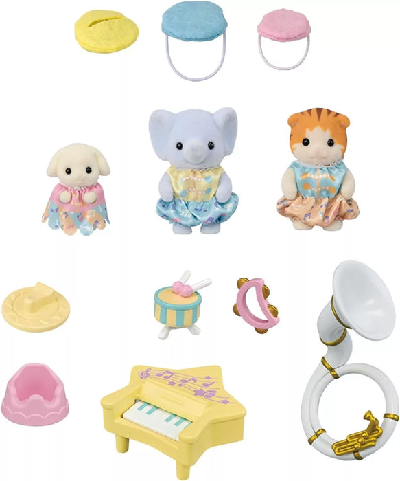 Sylvanian Families Music Band Nursery Babies Set S-78 Doll Japan Oficial