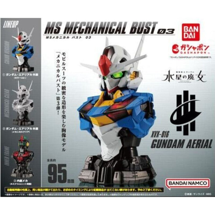 BANDAI MS Mechanical Bust 03 Gundam Aerial All 3 types Figure Capsule Toy JAPAN