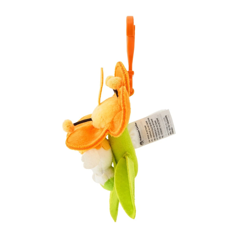 Pokemon Center Original Full Bloom Flabebe Orange Flower Plush Keychain JAPAN