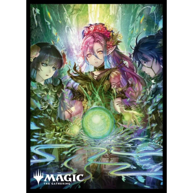 magic the gathering anime card sleeves Magic: The Gathering Players Card Sleeve Foundations Llanowar Elves MTGS-322