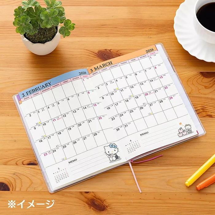 Sanrio Hello Kitty B6 Diary Ruled Type 2025 Schedule Book JAPAN OFFICIAL