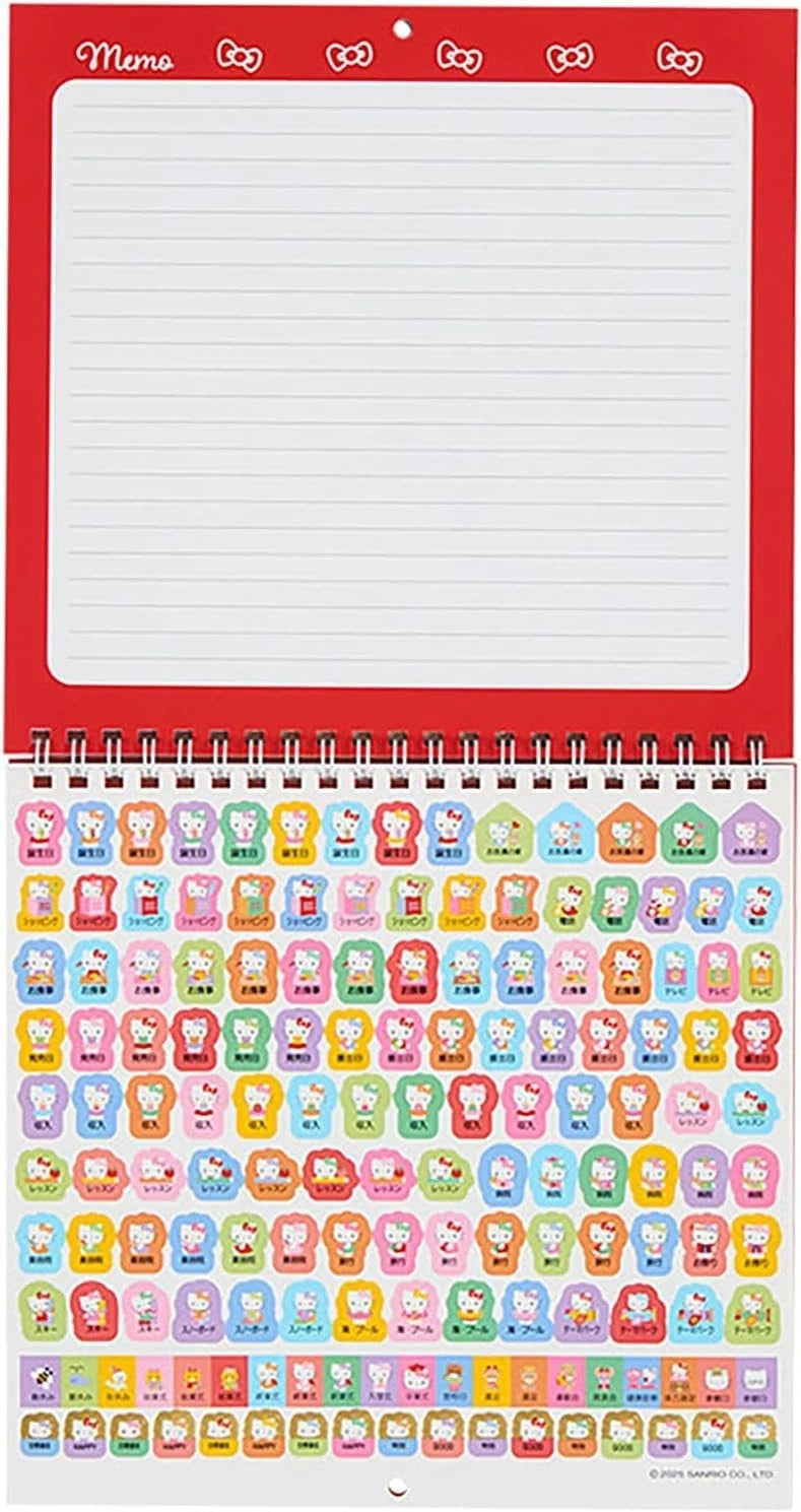 Sanrio Hello Kitty Wall Calendar M Size 2026 JAPAN OFFICIAL