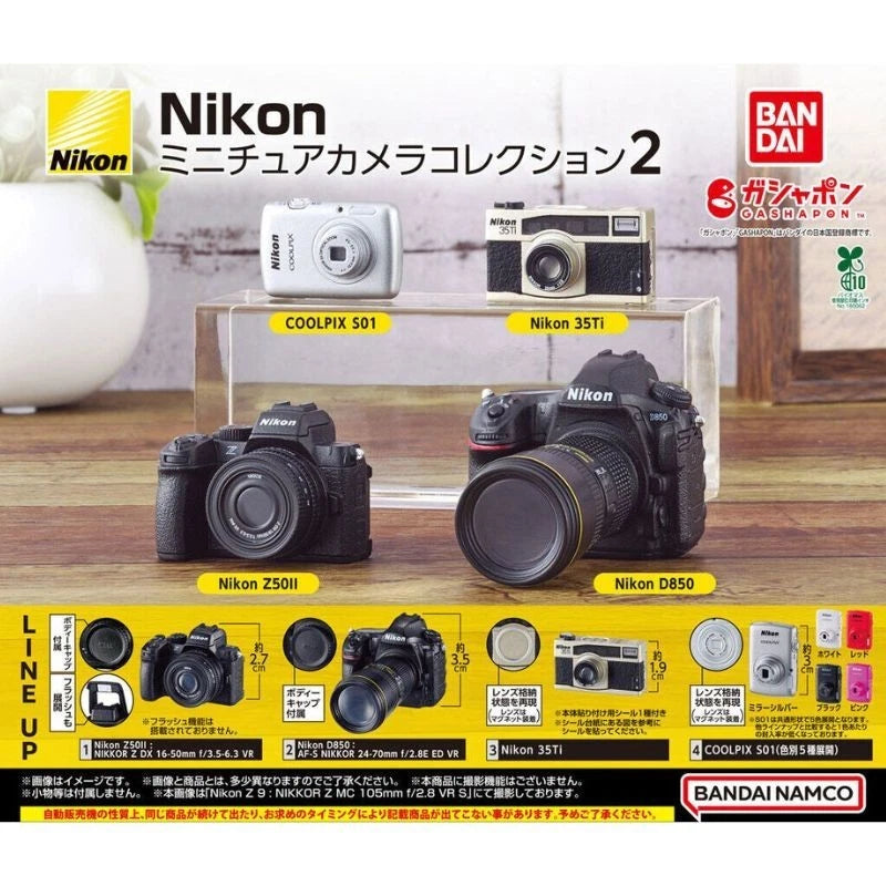 BANDAI Nikon Miniature Camera Collection 2 Complete Set Figure Capsule Toy JAPAN