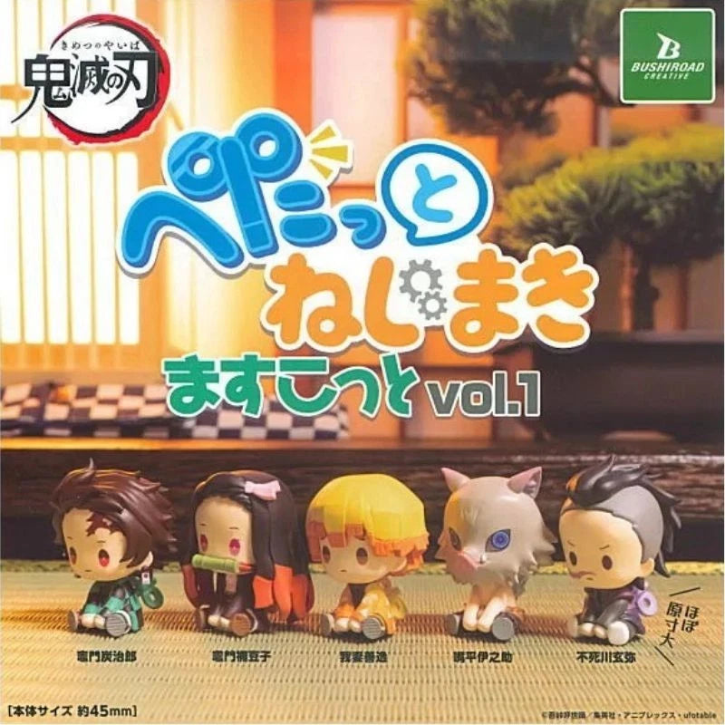 Demon Slayer Petatto Nejimaki Mascot vol.1 Complete Set Figure Capsule Toy JAPAN