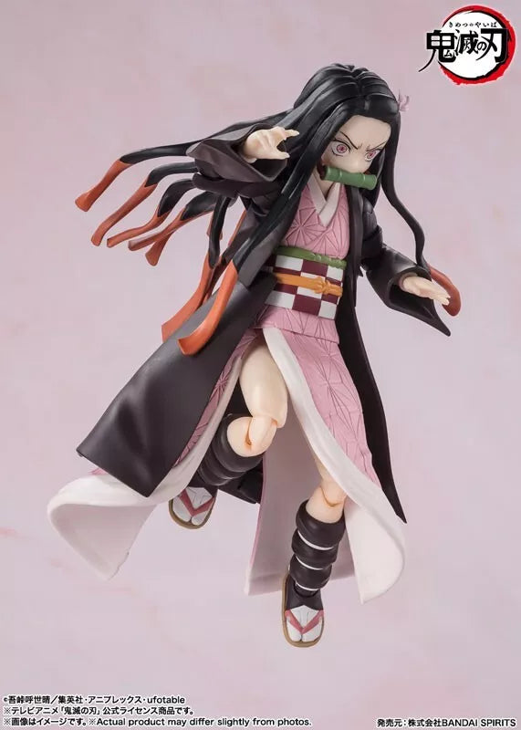 BANDAI S.H. FIGUARTS SLAYER DEMONS KIMETSU NO YAIBA NEZUKO KAMADO Figura